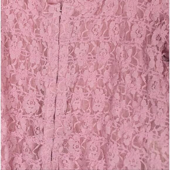 NWT Free People One Madison Pink Nectar Lace Long Sleeve Top Size S - Picture 5 of 8